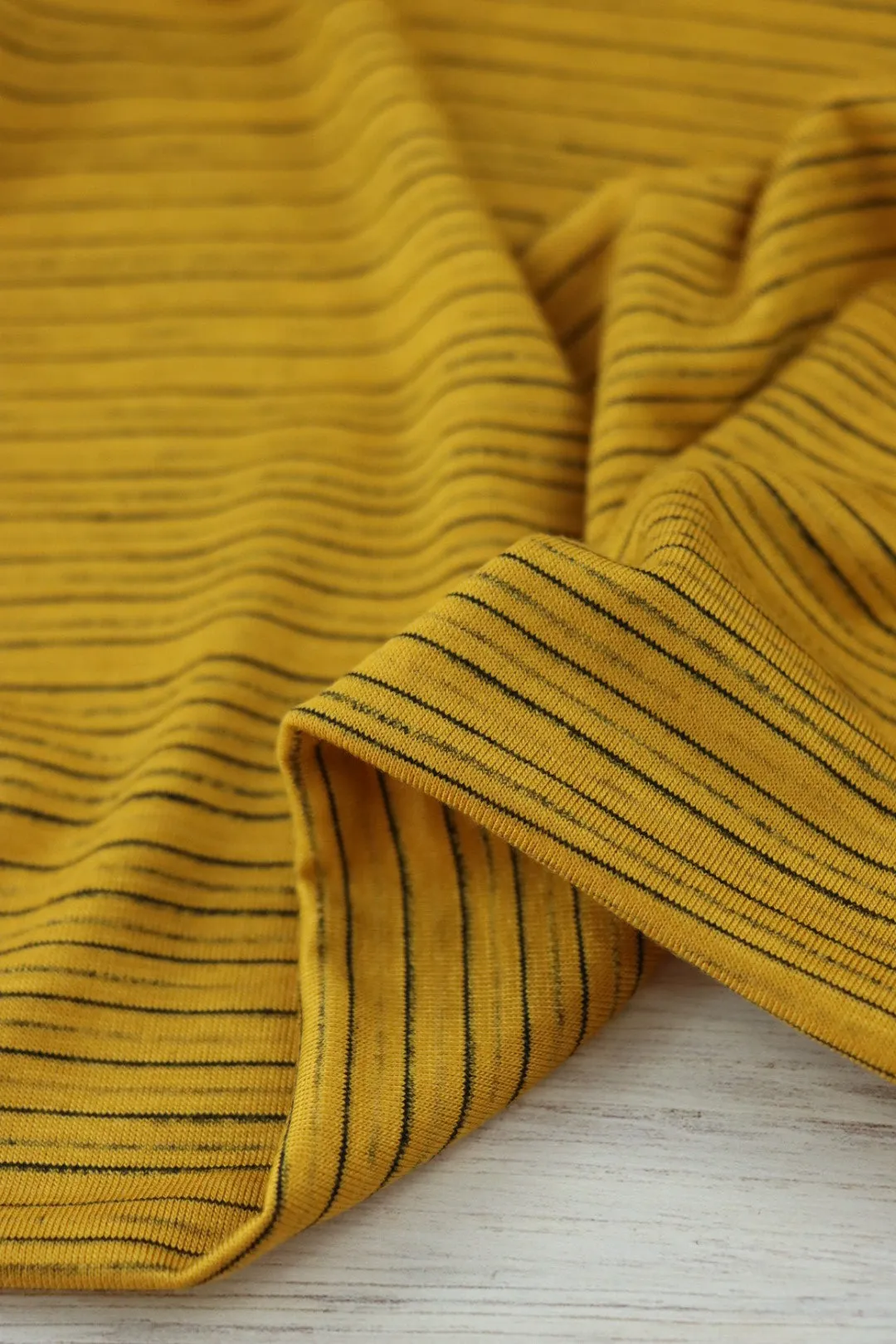 2YD 4IN REMNANT; Tuscan Sun Sedona Mini Stripe Jersey