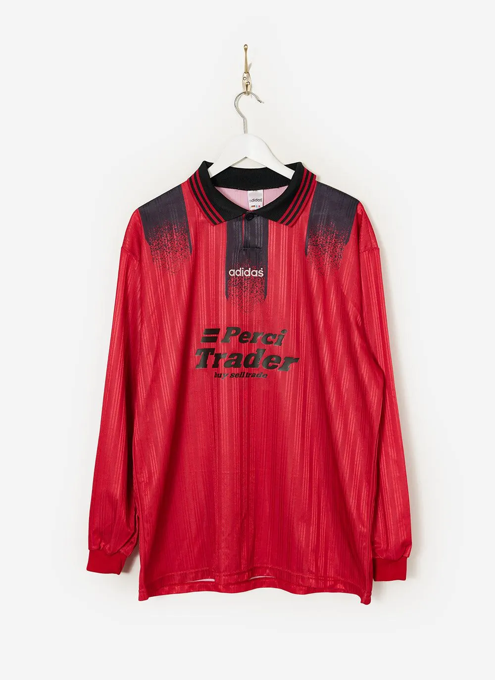 90s Adidas Shirt #18 | Percival x Classic Football Shirts | Red