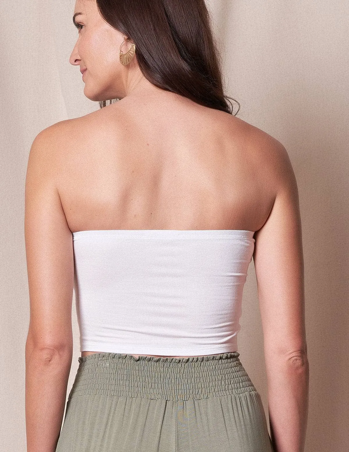 Bamboo Double Layer Bandeau - Soft White