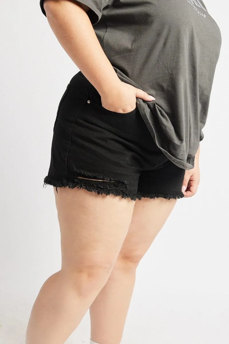 Black Relaxed Shorts