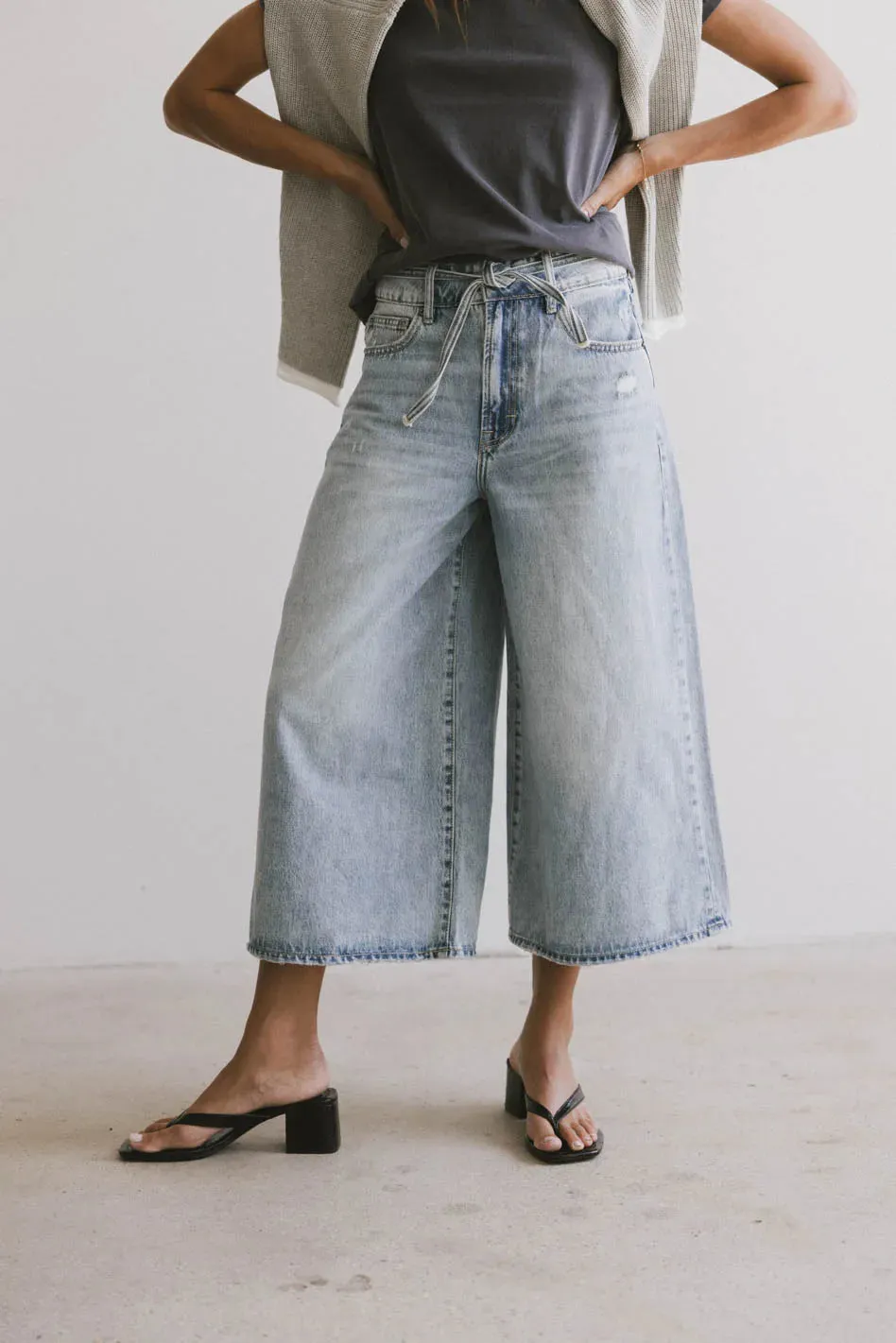 Bruce Culottes in Light Wash - FINAL SALE