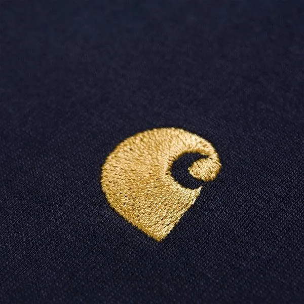 Carhartt WIP S/S Chase T-Shirt Dark Navy - Gold