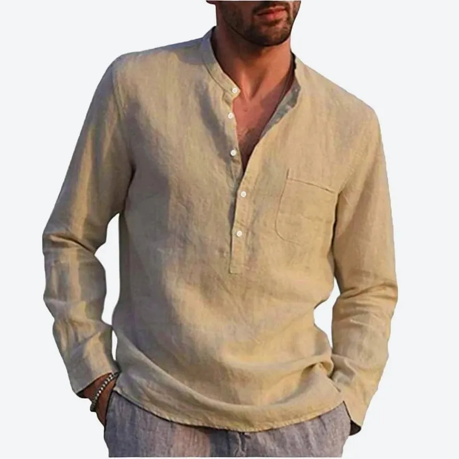 Casual Long-Sleeve Henley Shirts