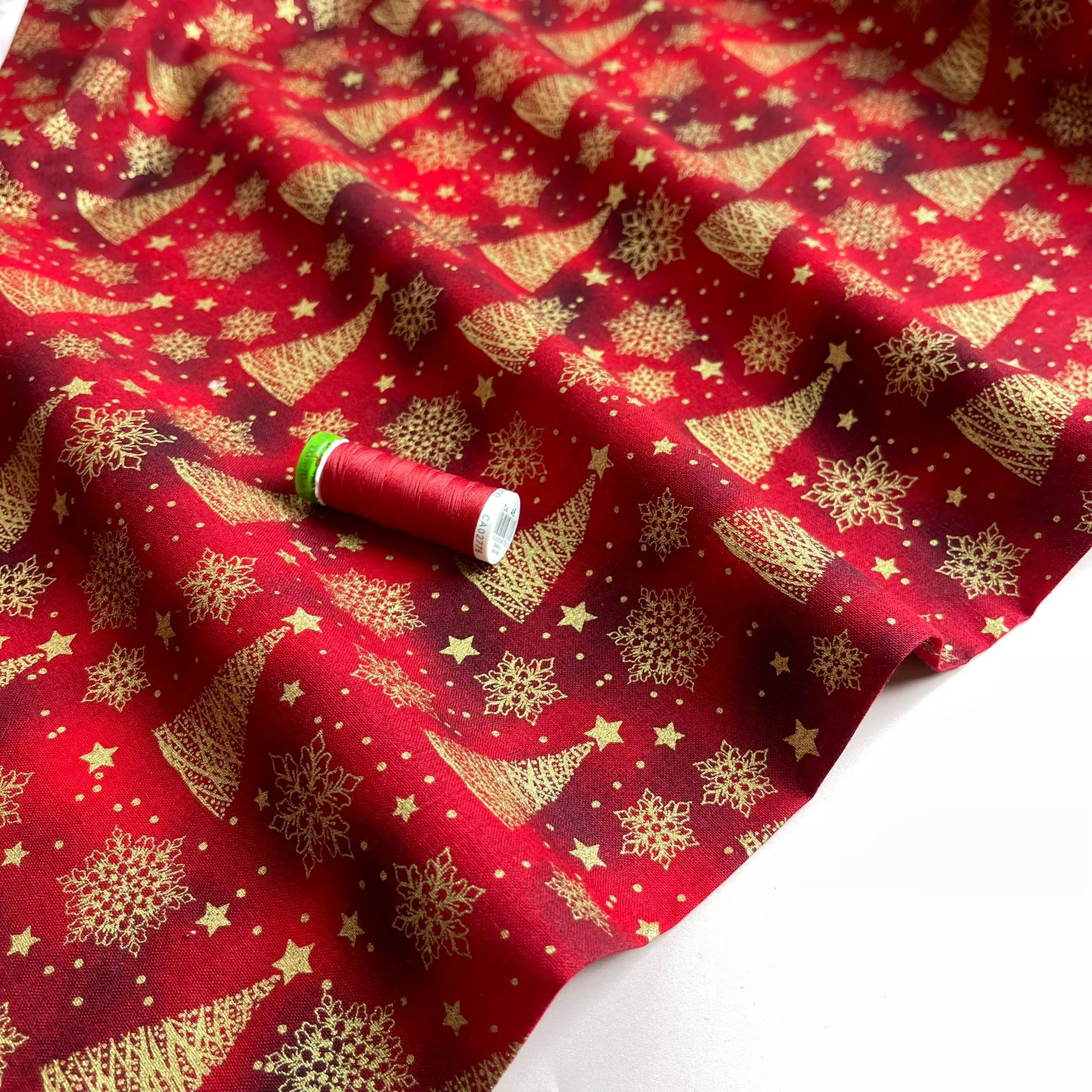 Christmas Trees Cotton Poplin Fabric