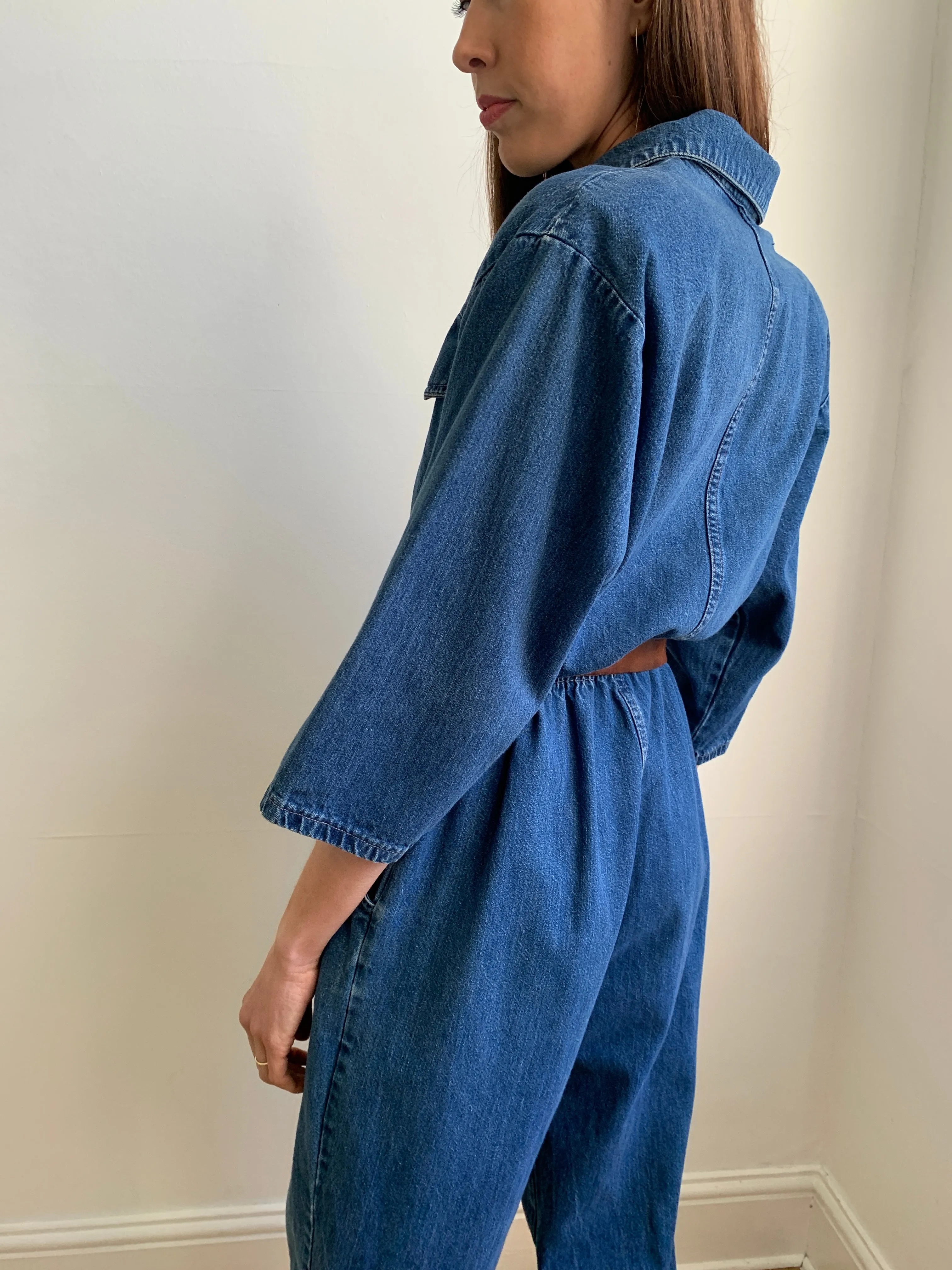 Cool 1990s vintage IDEAS denim boiler suit