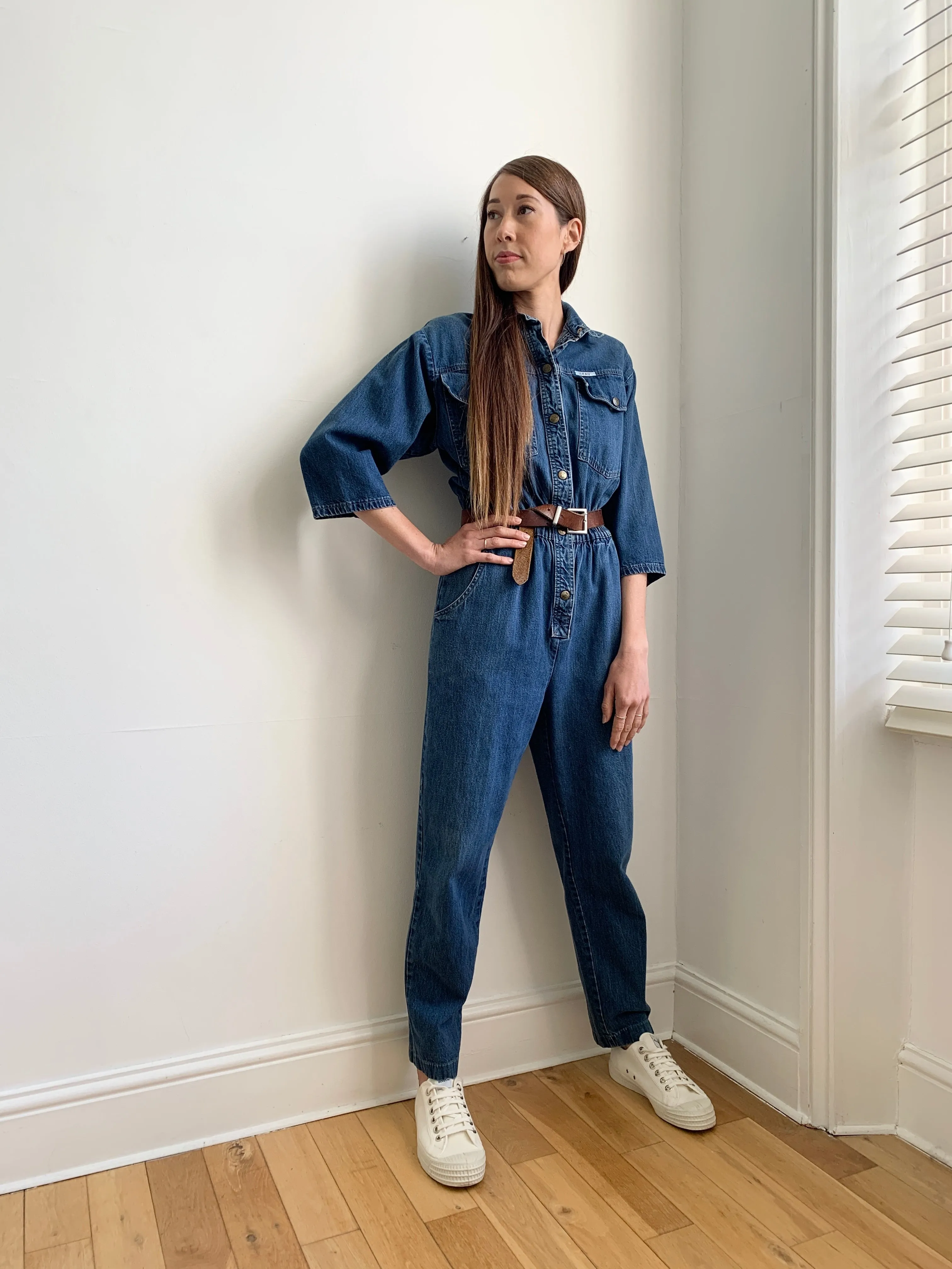 Cool 1990s vintage IDEAS denim boiler suit