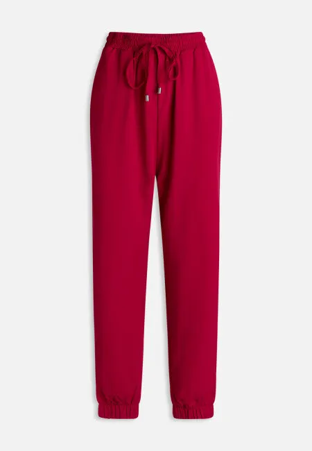 Dark (true red) drawstring trousers