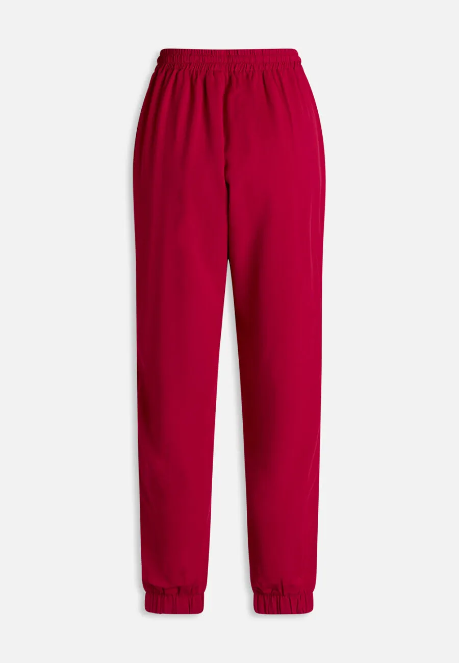 Dark (true red) drawstring trousers