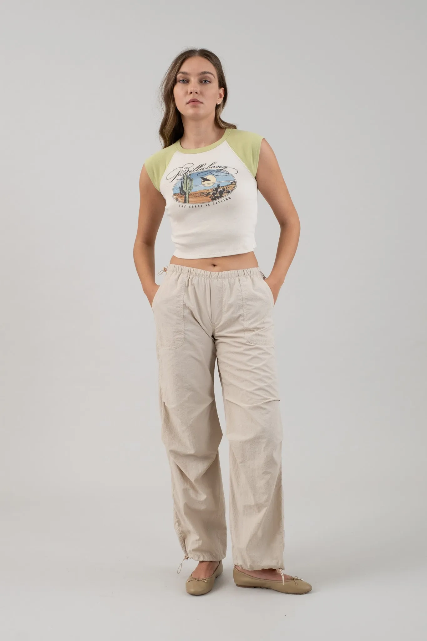 DRAWSTRING PARACHUTE PANTS