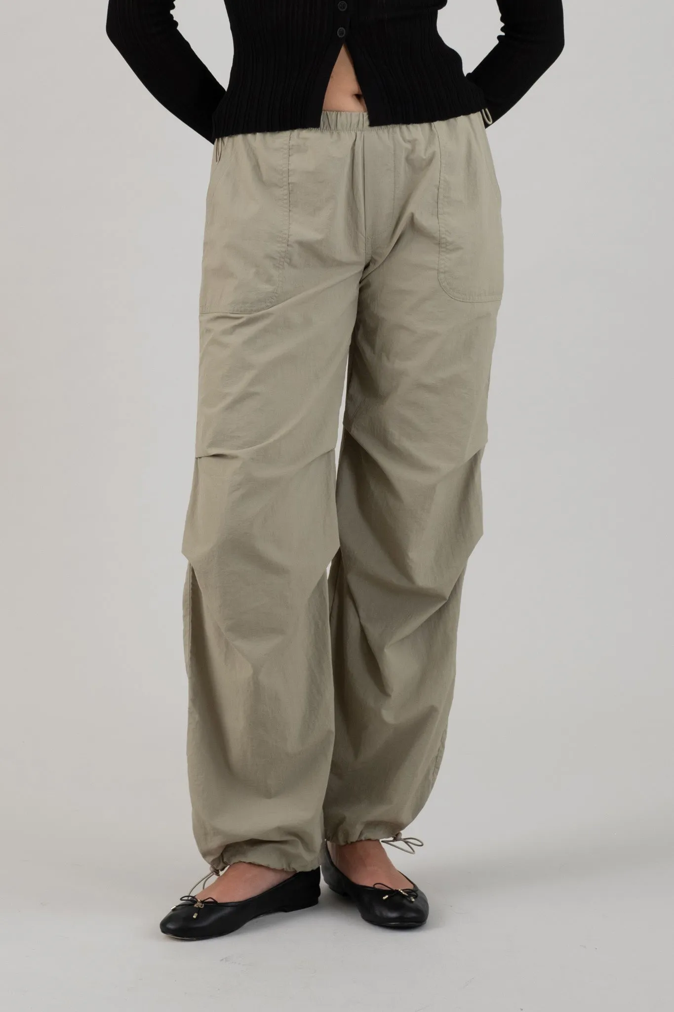 DRAWSTRING PARACHUTE PANTS