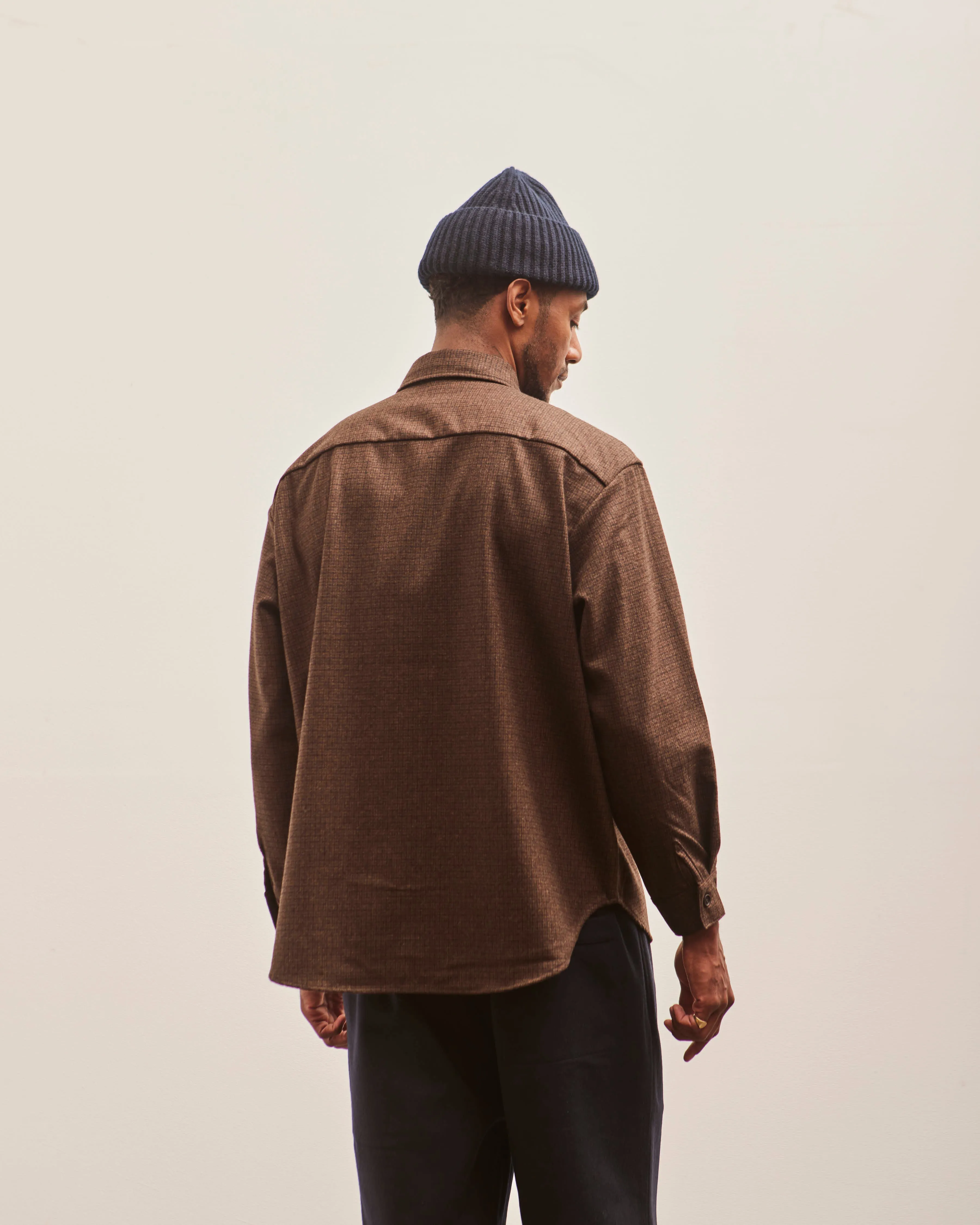 Evan Kinori Big Shirt, Fox Superfine Merino Check