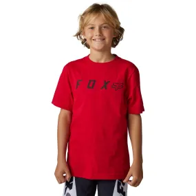 Fox Racing  Youth Absolute Short Sleeve Tee T-Shirt Lightweight Cotton Flame Red