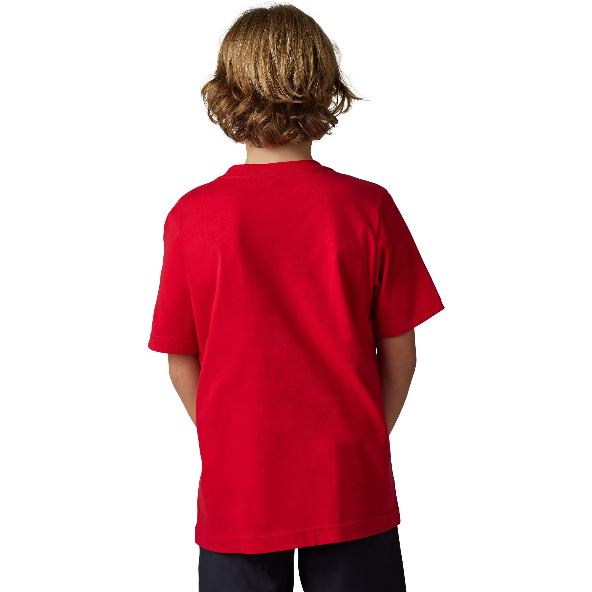 Fox Racing  Youth Absolute Short Sleeve Tee T-Shirt Lightweight Cotton Flame Red