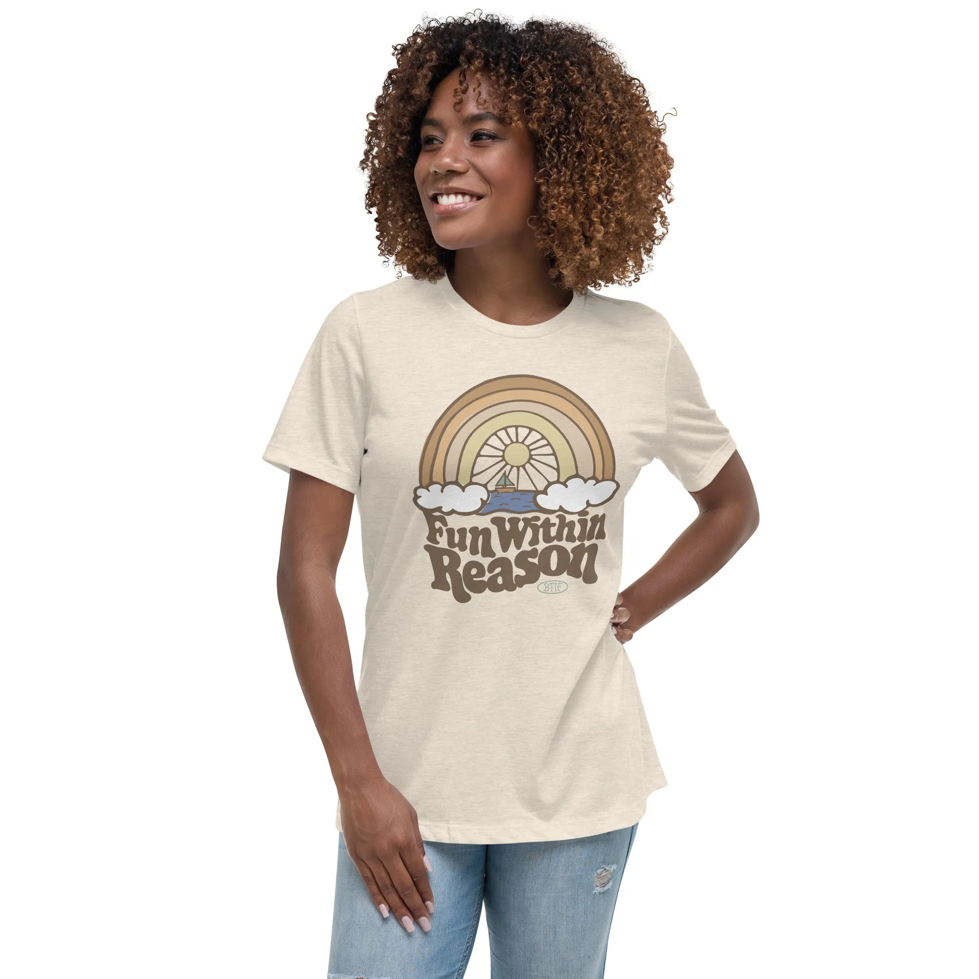 Fun Within Reason Vintage Soft Women's Relaxed T-Shirt by Be There in Five