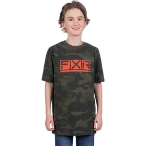 FXR Podium Premium T-Shirt Army Camo/Orange Green