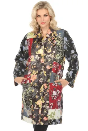 Johnny Was Biya Calanthe Patchwork Floral Coat Boho Chic B46821