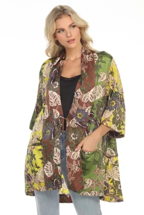 Johnny Was Lucero Salvor Silk Printed 3/4 Sleeve Kimono Boho Chic C43022 NEW