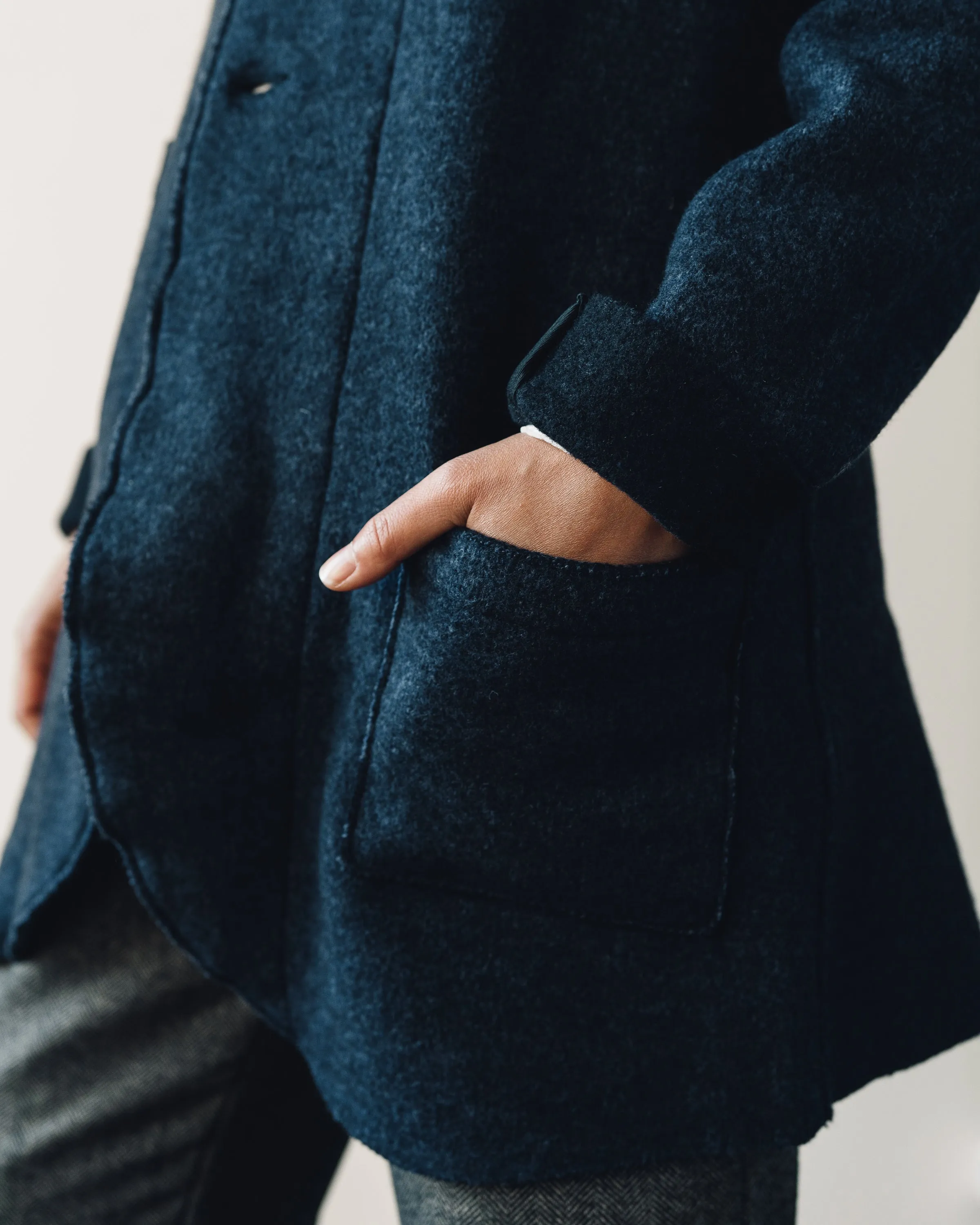 Kapital Tyrol Wool Nomad Jacket, Navy