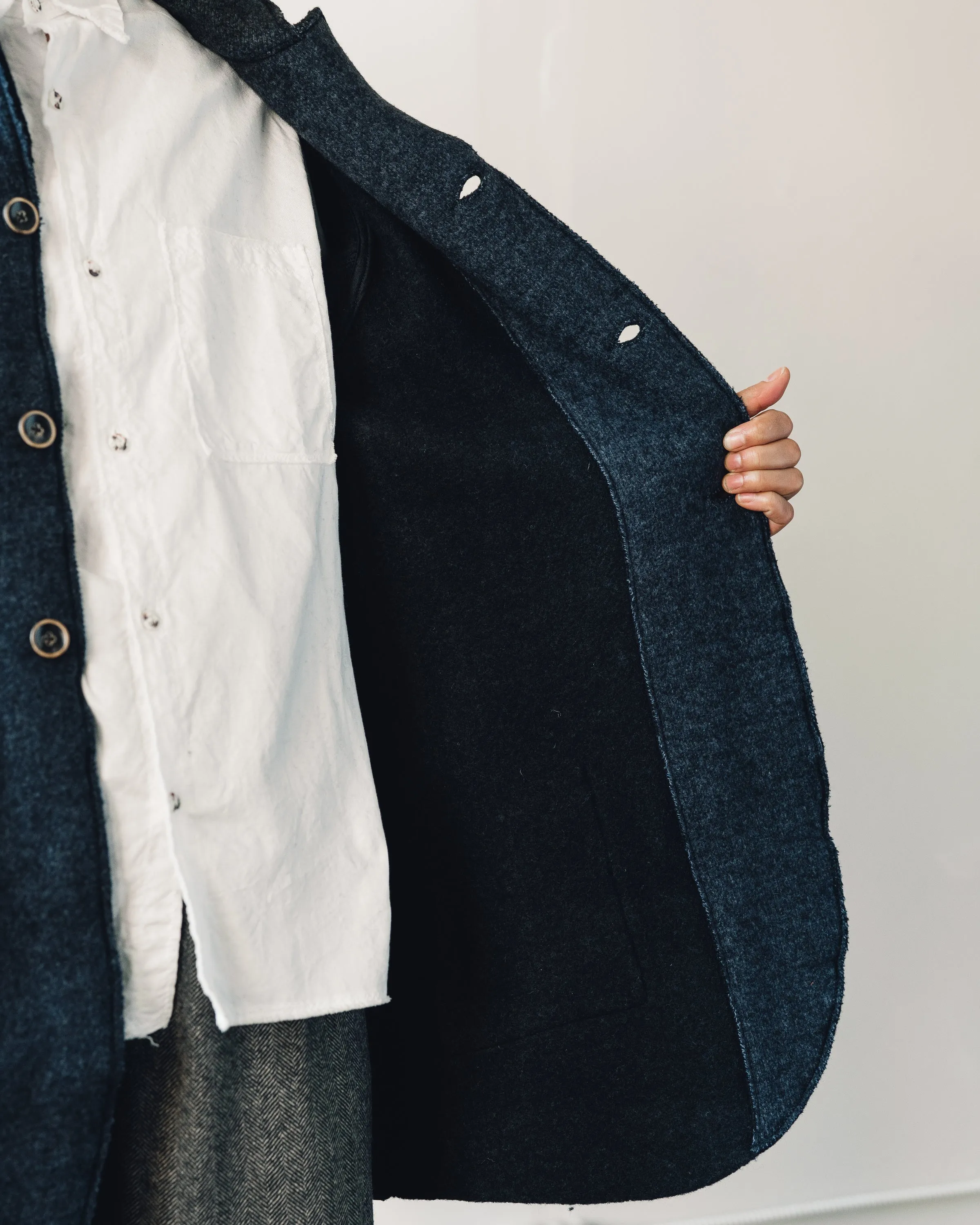 Kapital Tyrol Wool Nomad Jacket, Navy