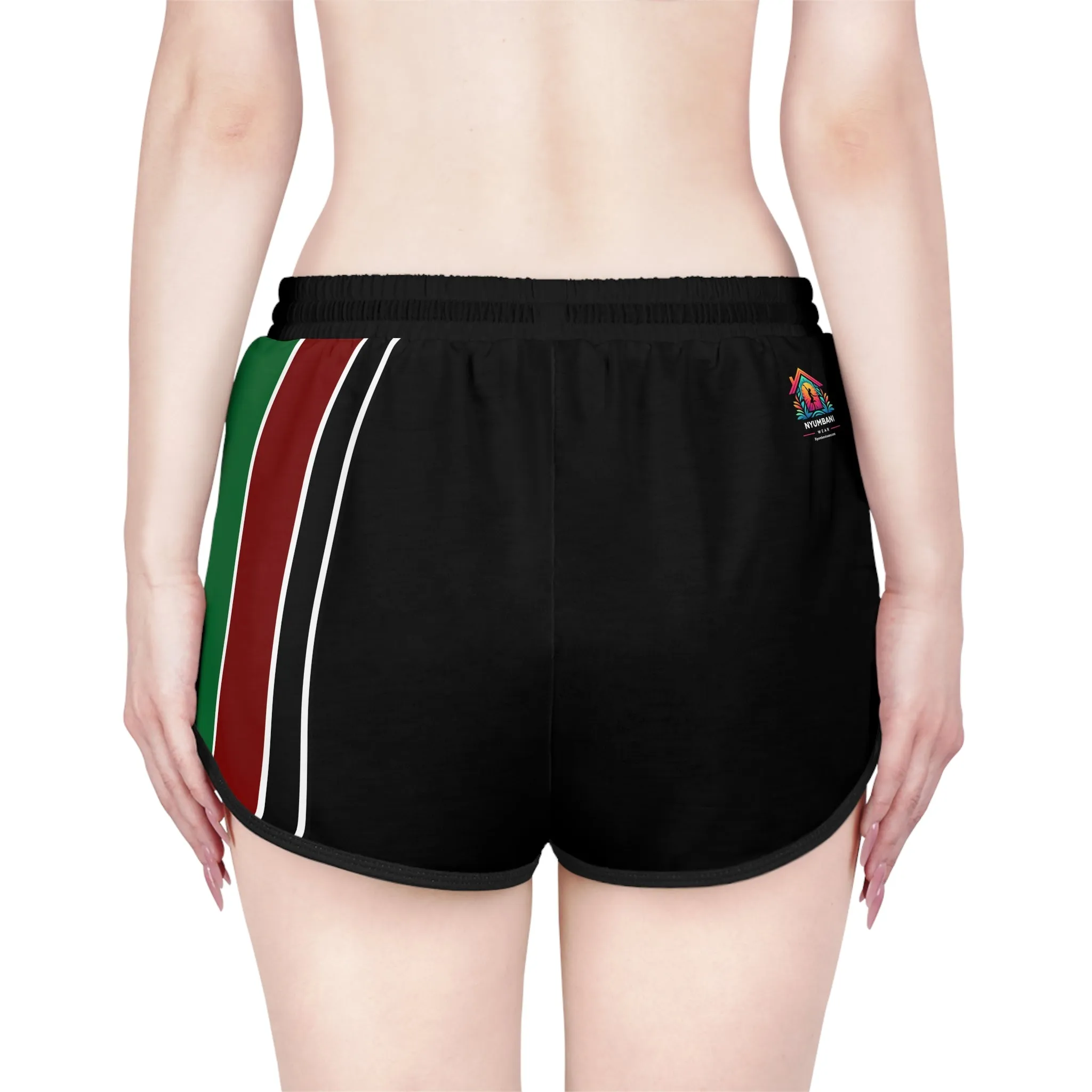 Kenyan Women's Relaxed Shorts Vertical Striped (AOP)