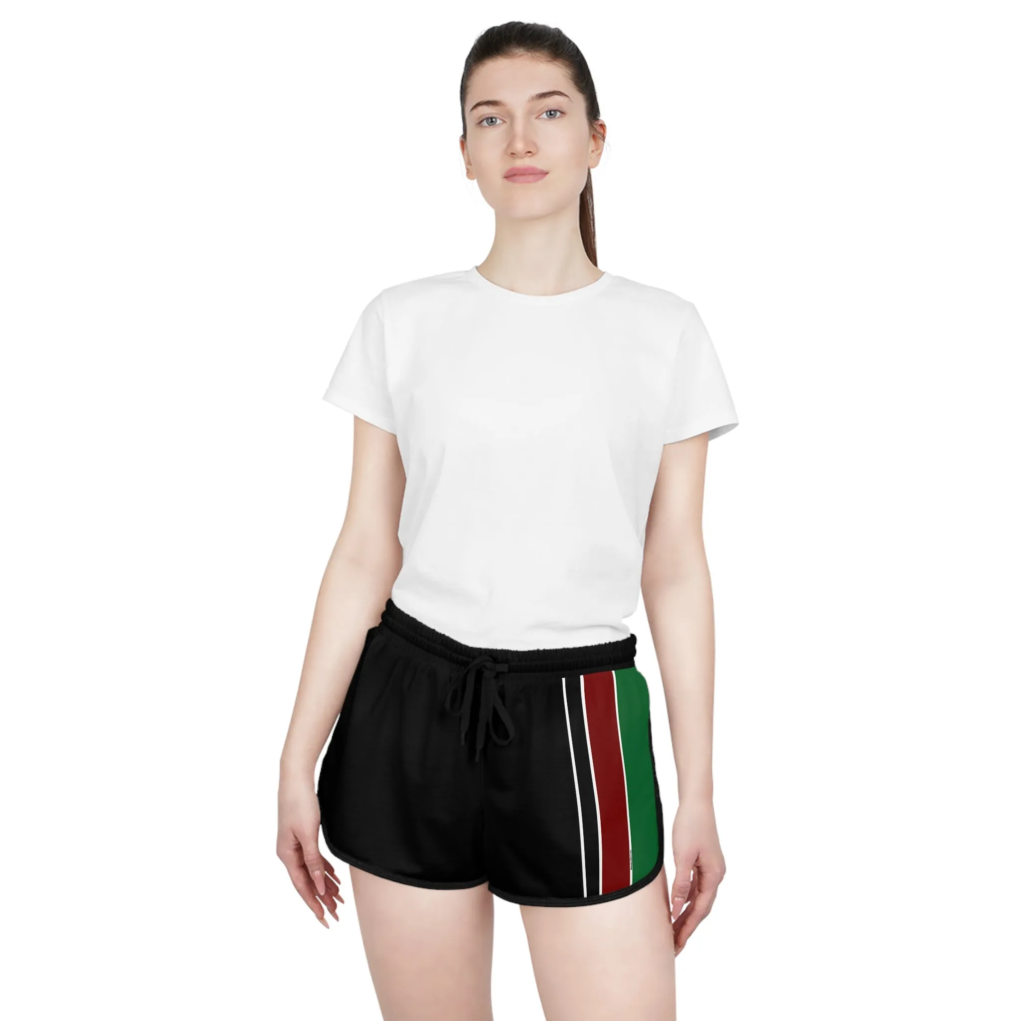 Kenyan Women's Relaxed Shorts Vertical Striped (AOP)