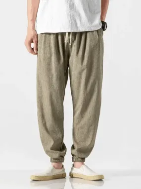 Men's Linen Pants with Drawstring