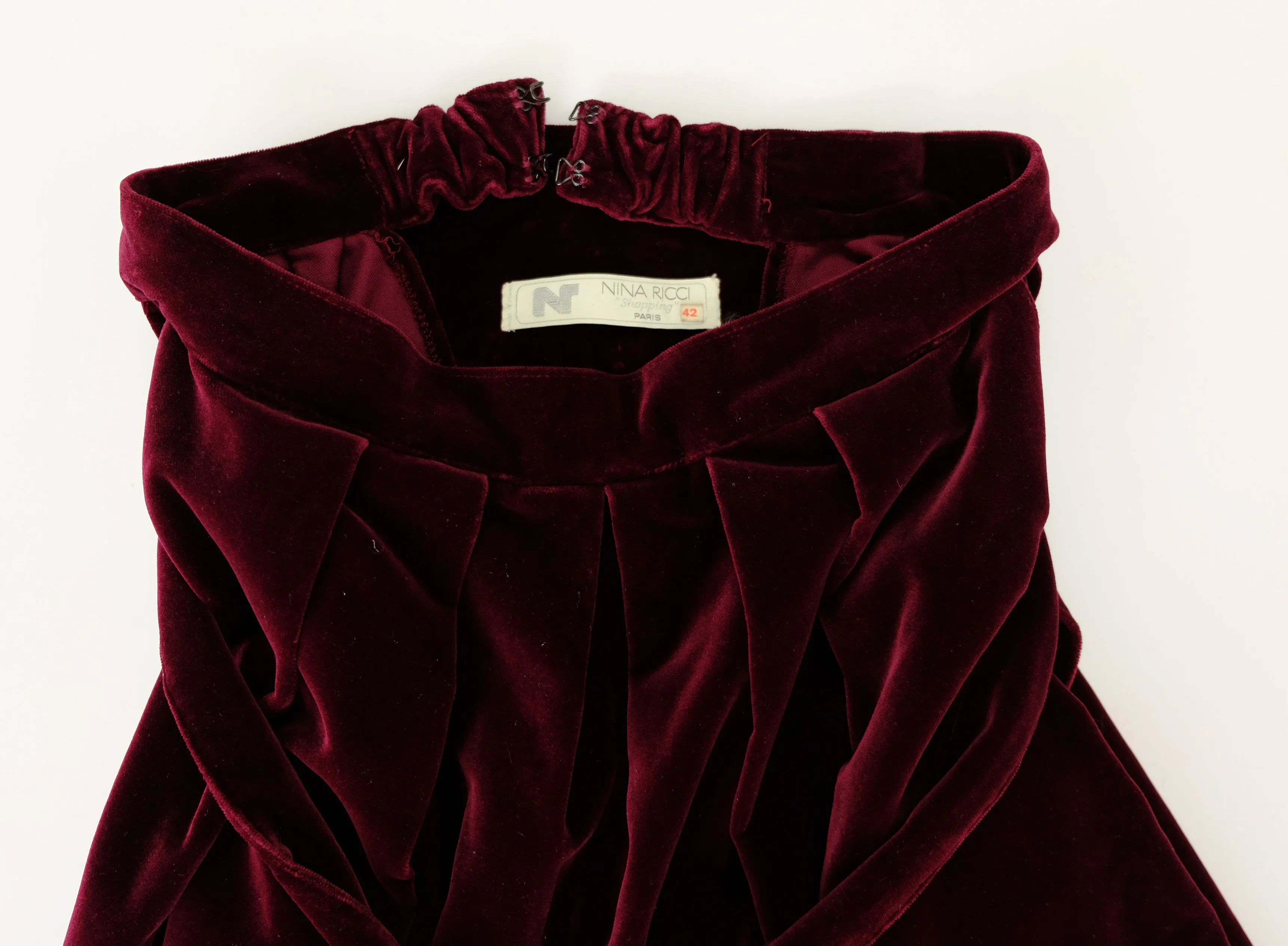 Nina Ricci 1980s Culottes in Burgundy Velvet, UK10