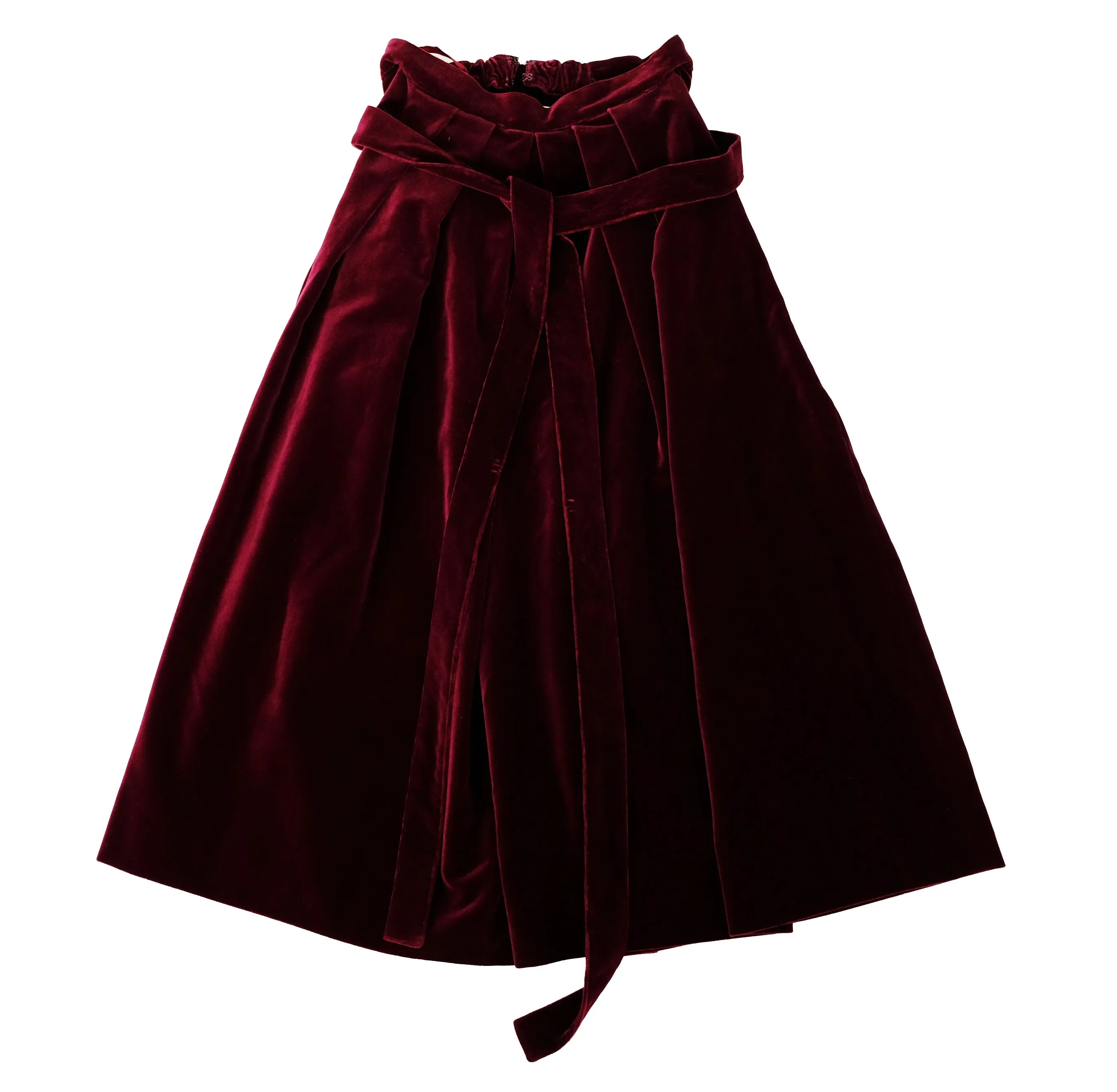 Nina Ricci 1980s Culottes in Burgundy Velvet, UK10