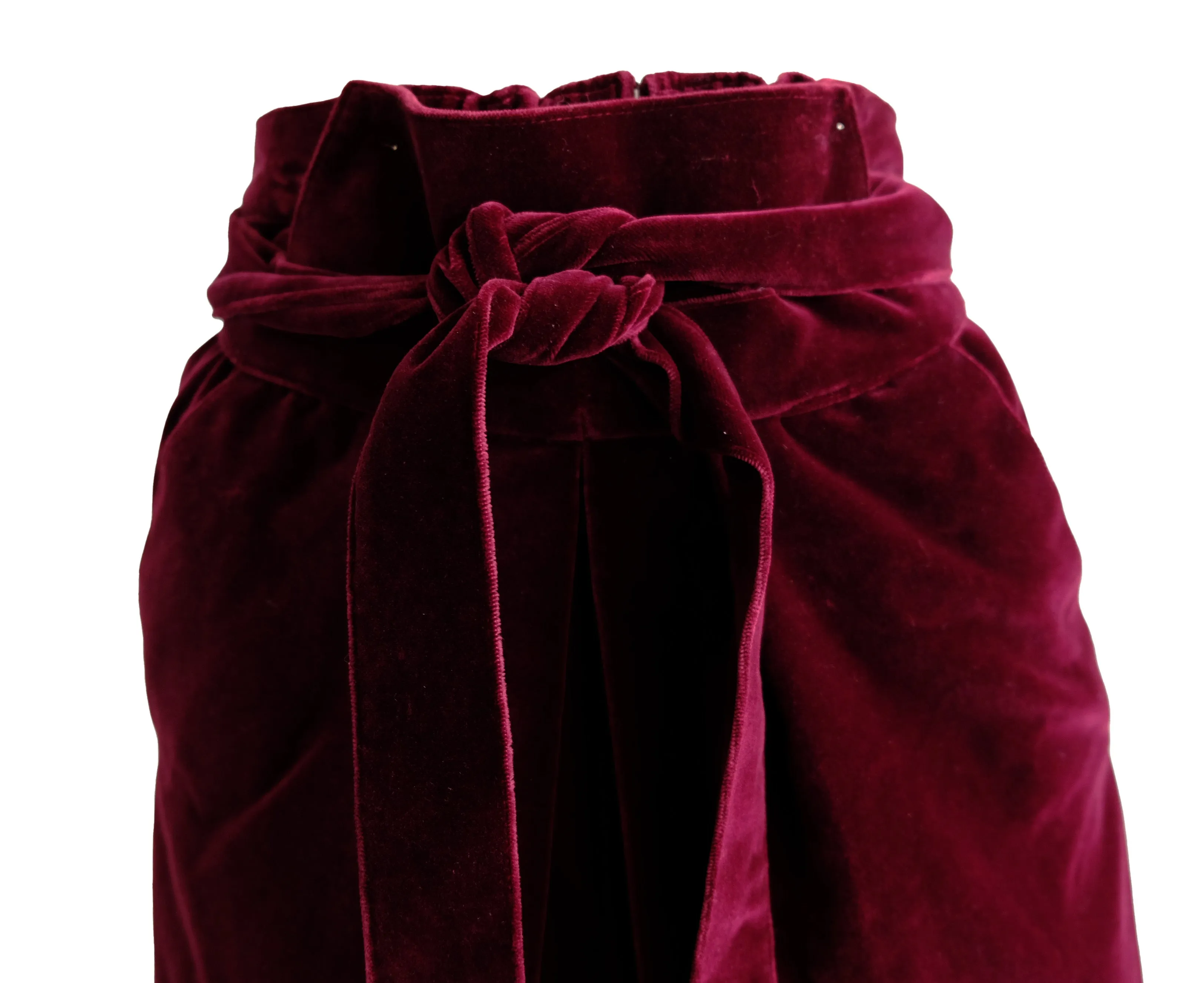 Nina Ricci 1980s Culottes in Burgundy Velvet, UK10