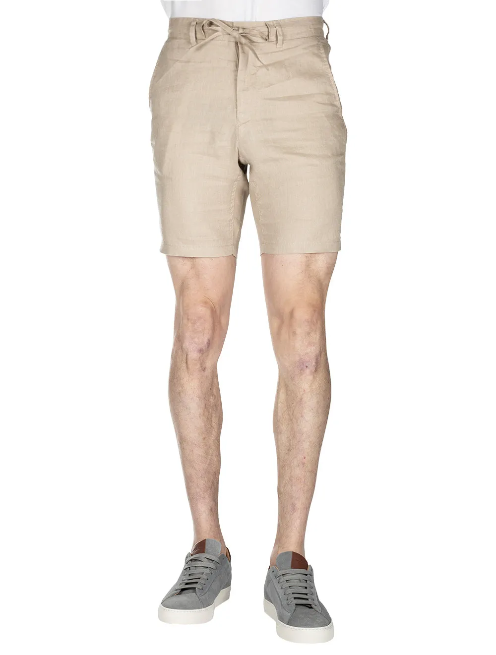 Relaxed Linen Shorts Concrete Beige