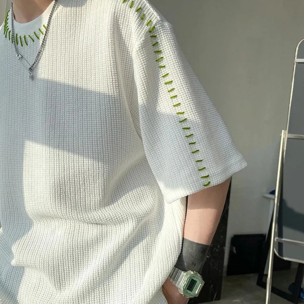 Soft Boy Contrast Stitch Tee