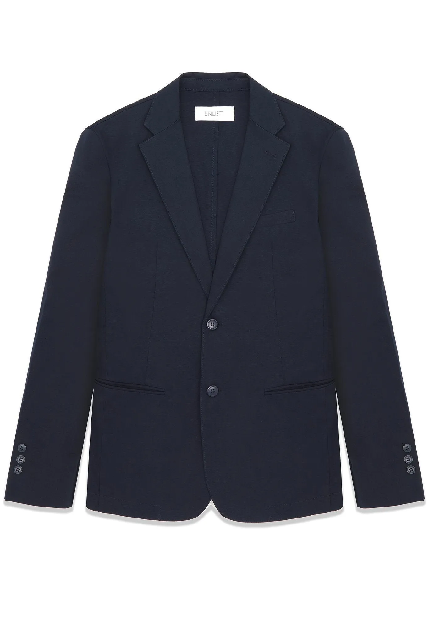 Unstructured Cotton-Oxford Blazer