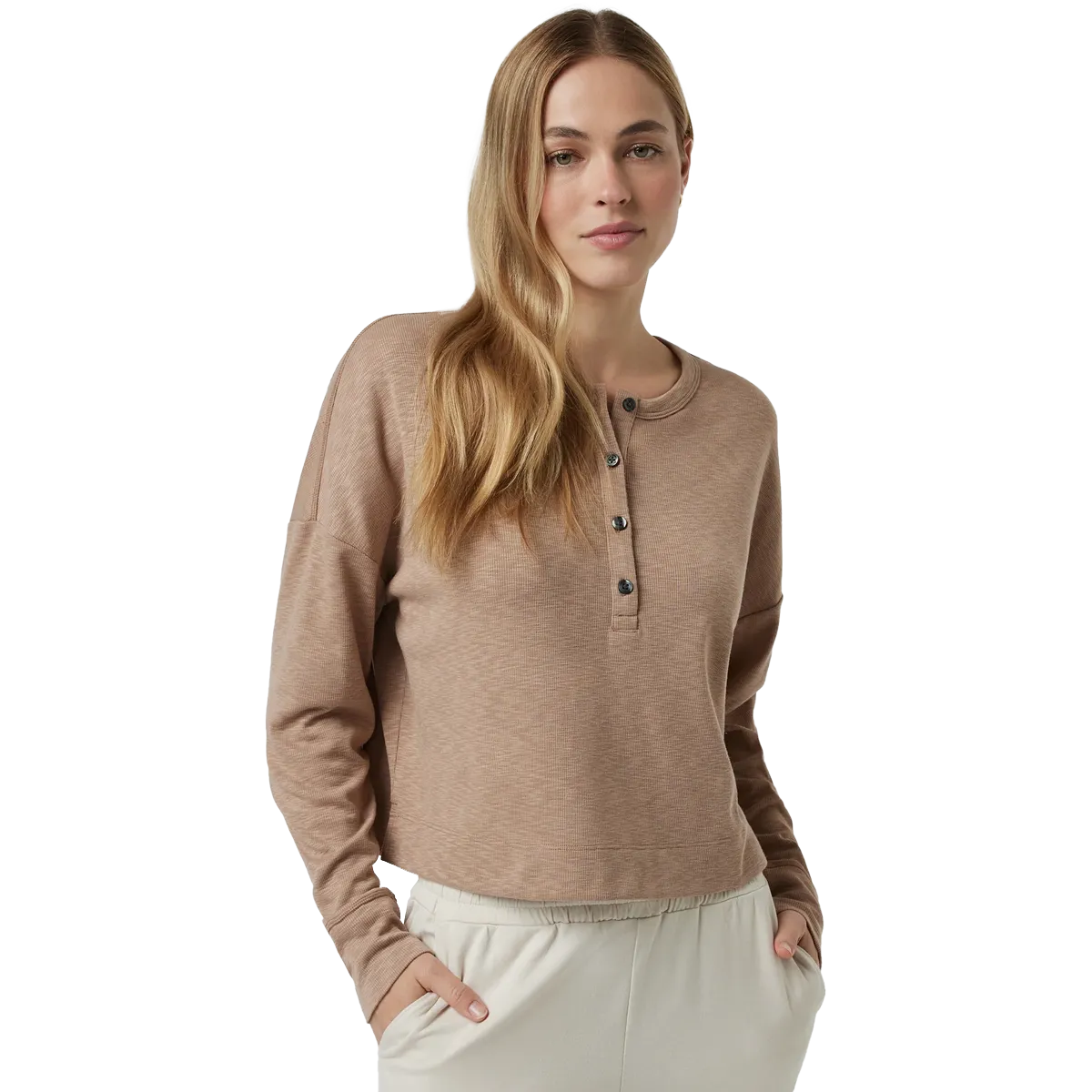 Women's Long Sleeve Sunrise Oversize Henley